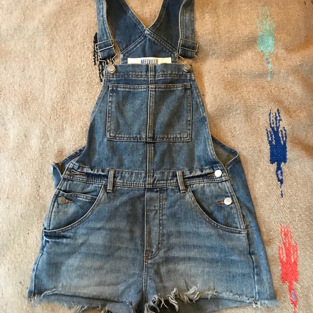 Jean short overalls